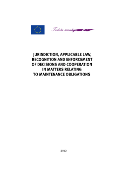 jurisdiction, applicable law, recognition and enforcement of