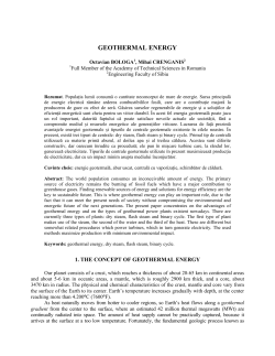 GEOTHERMAL ENERGY