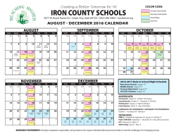 Calendar - Iron County School District