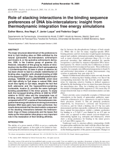 Role of stacking interactions in the binding