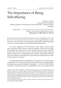 The Importance of Being Self-effacing - P3 &middot; USAL