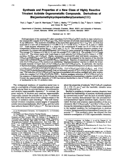 Synthesis and properties of a new class of highly reactive trivalent