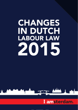 Changes Dutch labour law 2015