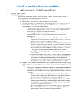 Oakland University Student Congress Bylaws