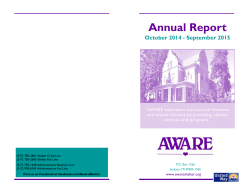 Annual Report - Aware Shelter