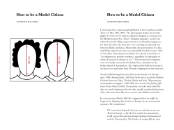 How to be a Model Citizen How to be a Model