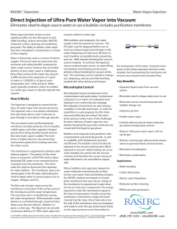 Direct Injection of Ultra Pure Water Vapor into Vacuum