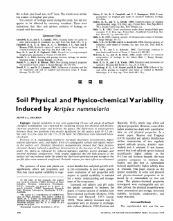 Soil Physical and Physico-chemical Variability Induced by