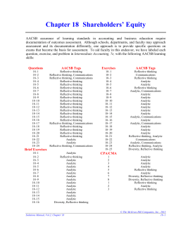 Chapter 18 Shareholders` Equity
