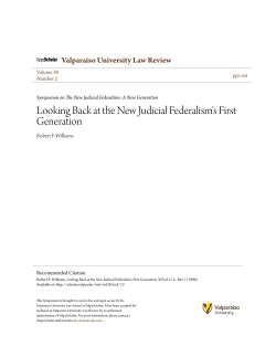 Looking Back at the New Judicial Federalism`s First