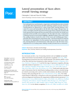 Lateral presentation of faces alters overall viewing strategy