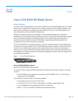 Cisco UCS B420 M3 Blade Server Data Sheet
