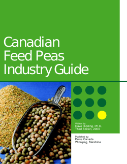 Canadian Feed Peas Industry Guide