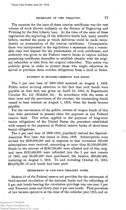 Payment of Spanish-American War Bonds