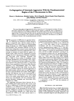 Co-Segregation of Intermale Aggression With the Pseudoautosomal