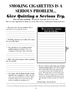 Smoking Cessation Tool Kit
