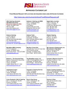 approved caterer list
