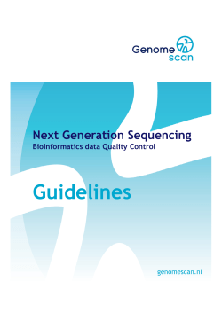 Data quality on NGS projects