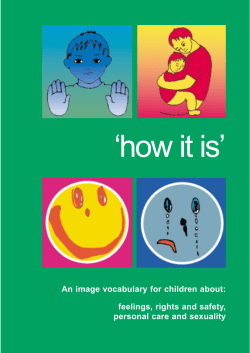 How it is: an image vocabulary for children about feelings