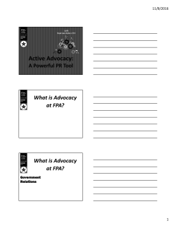 Active Advocacy