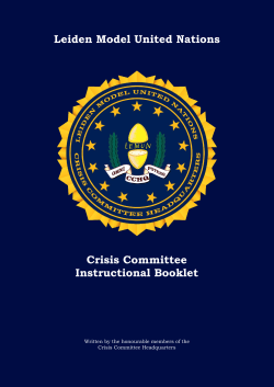 Crisis Committee Instruction Booklet