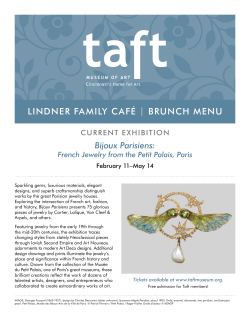LINDNER FAMILY CAF&Eacute; | BRUNCH MENU