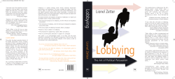 Lobbying : the Art of Political Persuasion
