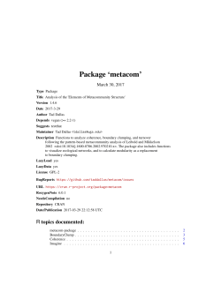 Package `metacom`