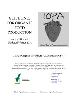 Part 1 - Islands Organic Producers Association