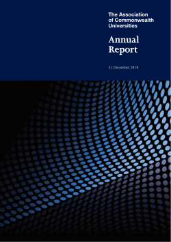 Annual Report - The Association of Commonwealth Universities