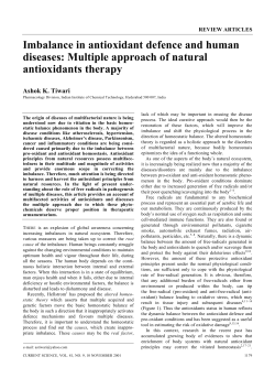 Imbalance in antioxidant defence and human diseases: Multiple