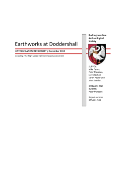 Earthworks at Doddershall - Buckinghamshire Archaeological Society