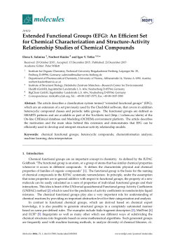 Extended Functional Groups (EFG): An Efficient Set for Chemical