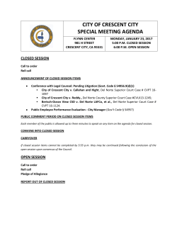 city of crescent city special meeting agenda