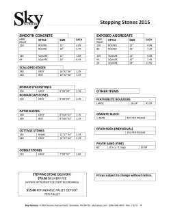 Stepping Stones 2015
