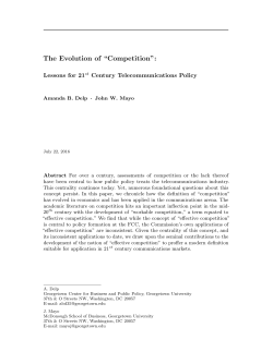 The Evolution of &ldquo;Competition&rdquo; - Georgetown Center for Business