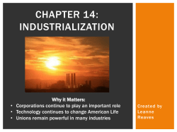 Chapter 14: Industrialization