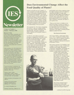 Does Environmental Change Affect the Food Quality of