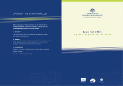 Spam Act 2003: A practical guide for business
