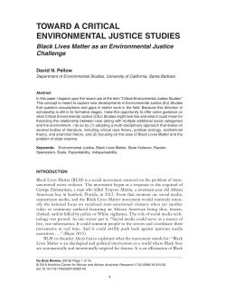 toward a critical environmental justice studies