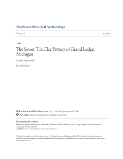 The Sewer Tile Clay Pottery of Grand Ledge, Michigan