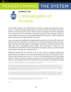 Criminalization of Poverty