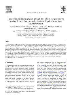 Palaeoclimatic interpretation of high