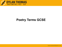 Poetry Terms GCSE - Rock and Roll Poet