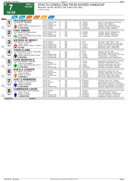 16:00 XFACTA CONSULTING FM 85 DIVIDED HANDICAP