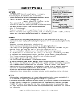 Interview Process - Penn State Behrend
