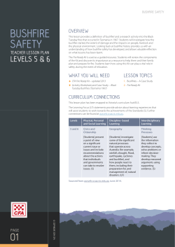 Bushfire Safety lesson plan Levels 5-6