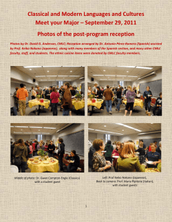 Classical and Modern Languages and Cultures Meet your Major