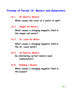 Preview of Period 16: Motors and Generators