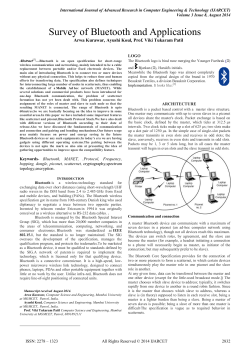 Survey of Bluetooth and Applications
